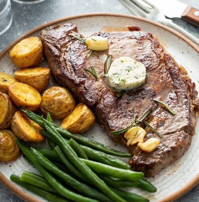 The Perfect Pan Seared Steak with Garlic Herb Butter