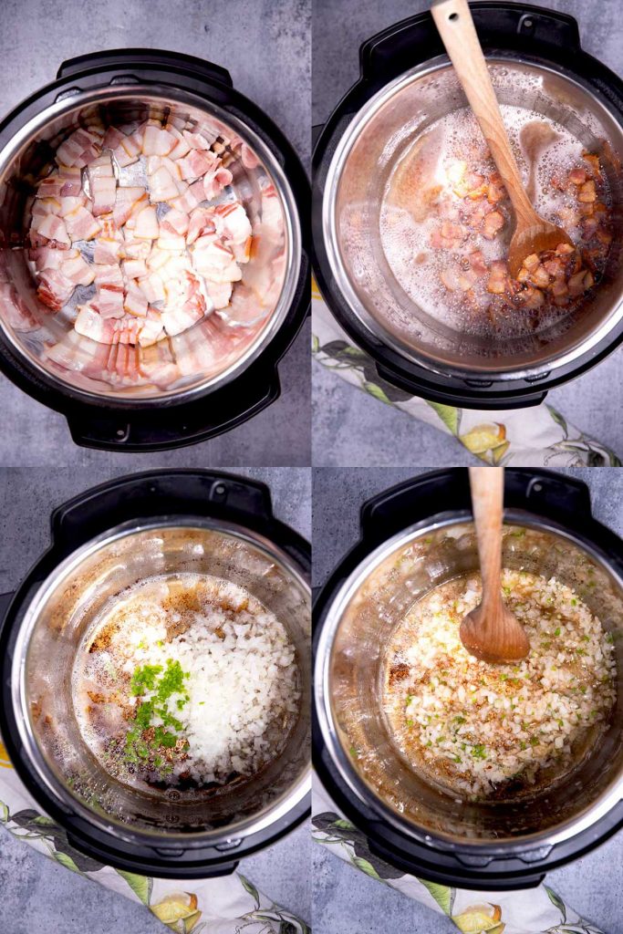 Step by step photos on how to make charro beans