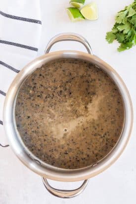 Black Bean Soup in a large pot