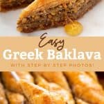 Pin image of Greek dessert baklava