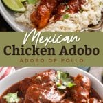 Mexican chicken adobo or pollo adobado pinterest image