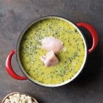 cooking chicken in the green chile sauce