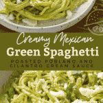 Pin image of spagueti verde or Mexican green spaghetti