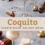 pin image of Puerto Rican coconut cocktail