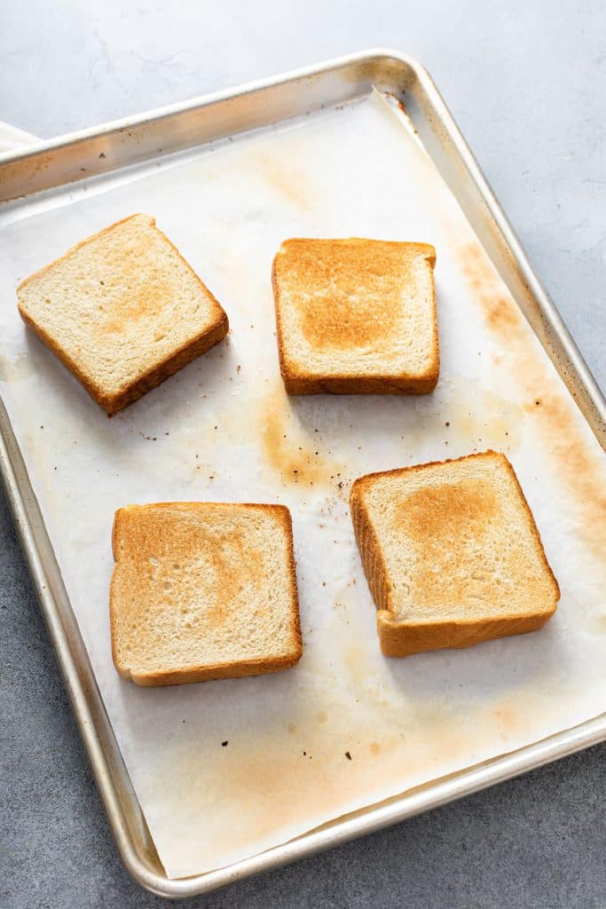 Toasted sliced of thick bread