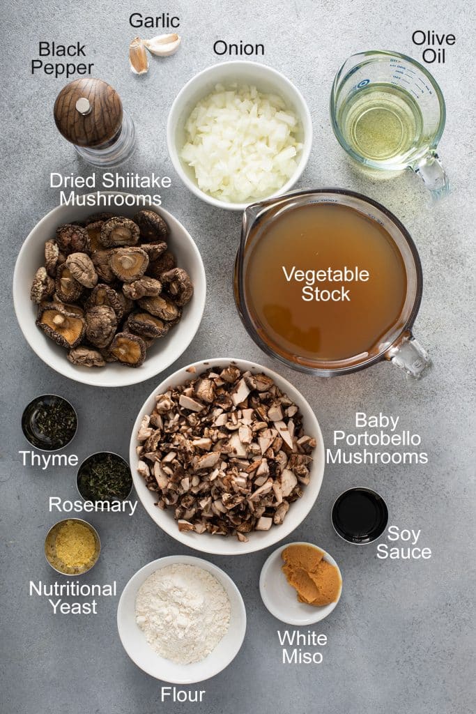 ingredients to make vegan gravy