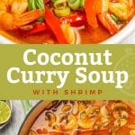 Pin image of Thai coconut curry soup