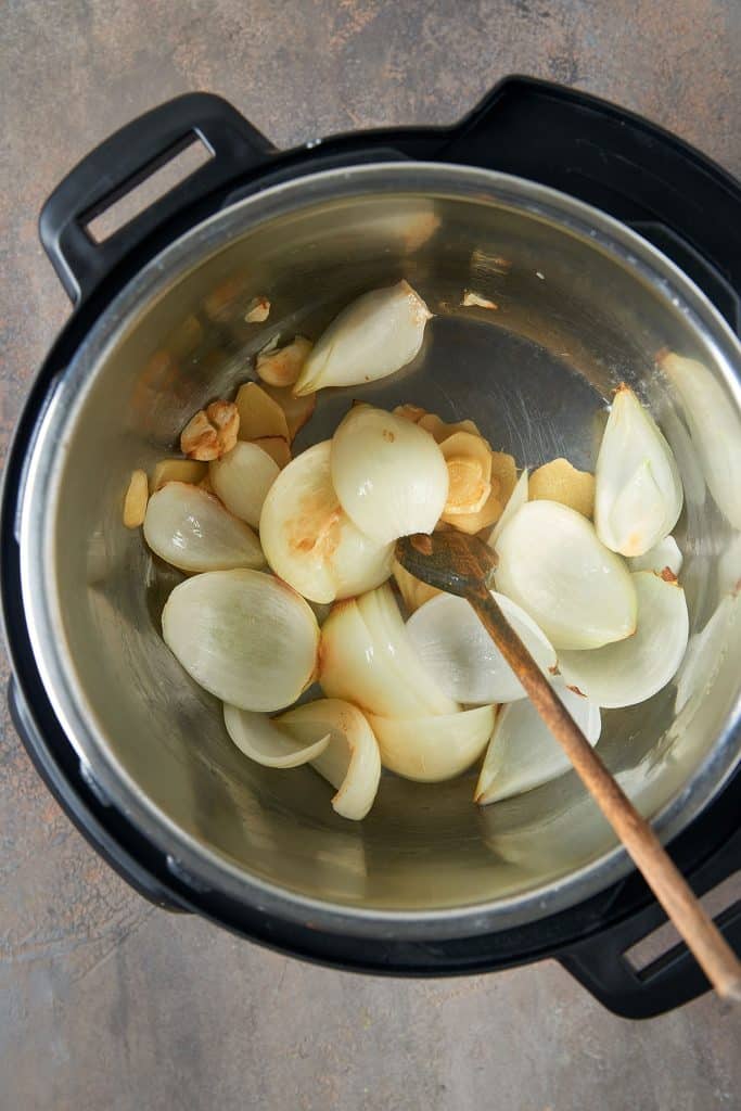 sautéing onions and garlic in the instant pot  