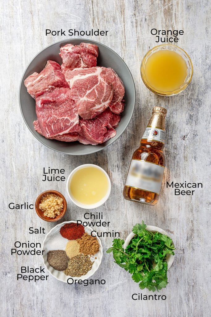 ingredients to make slow cooker carnitas