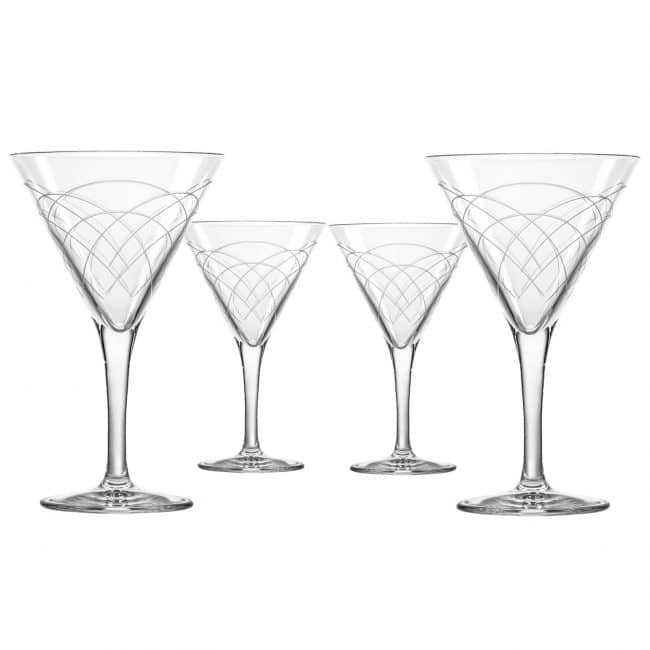 Set of Four martini glasses