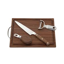 Bar set cutting board, knife, peeler