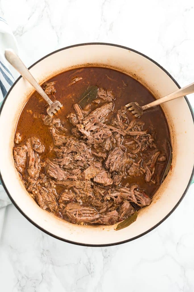 shredded beef in chipotle sauce