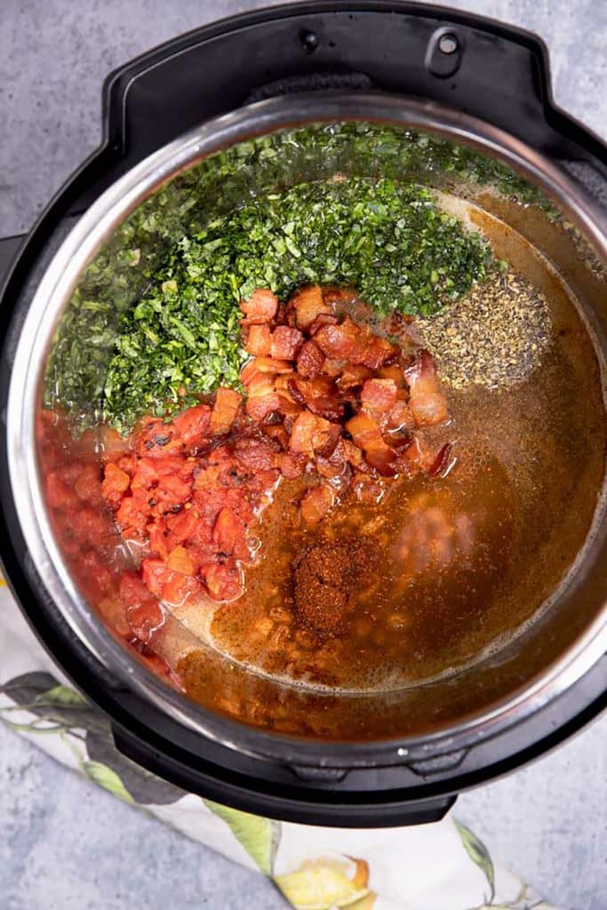 ingredients to make charro beans in an instant pot