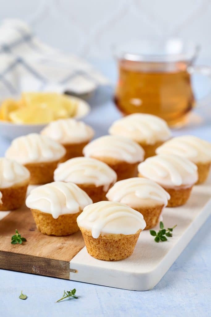 several mini muffins on a cutting board