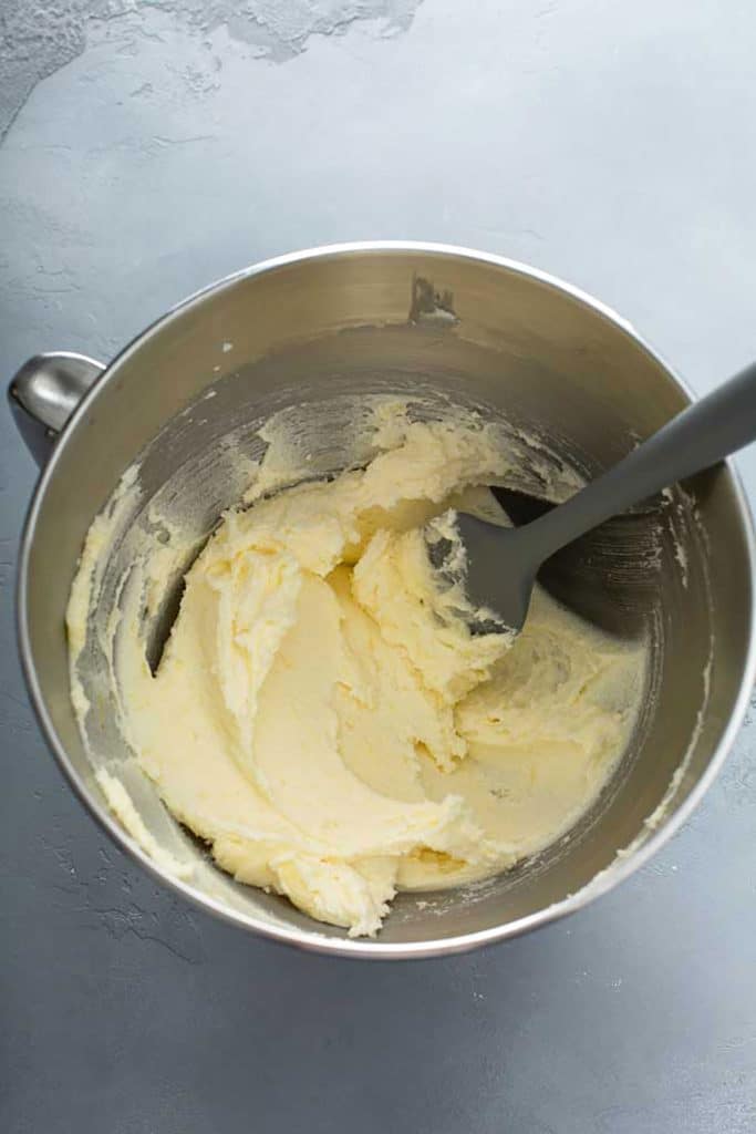 butter, sugar, lemon zest and lemon juice mixed together