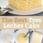 pin image of tres leches cake