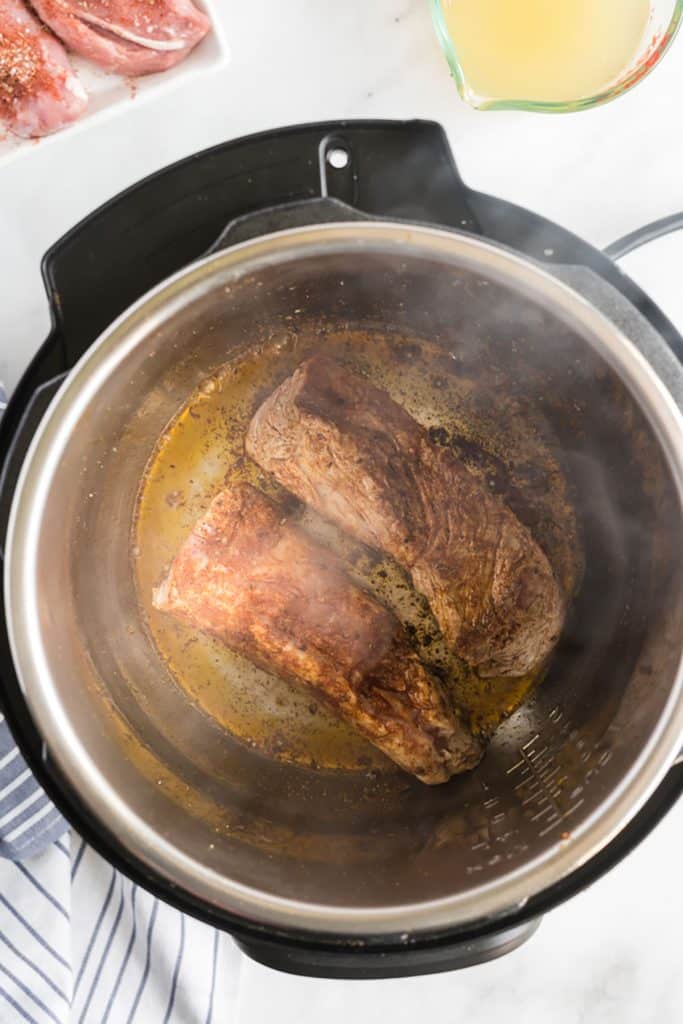 pork cooking in instant pot