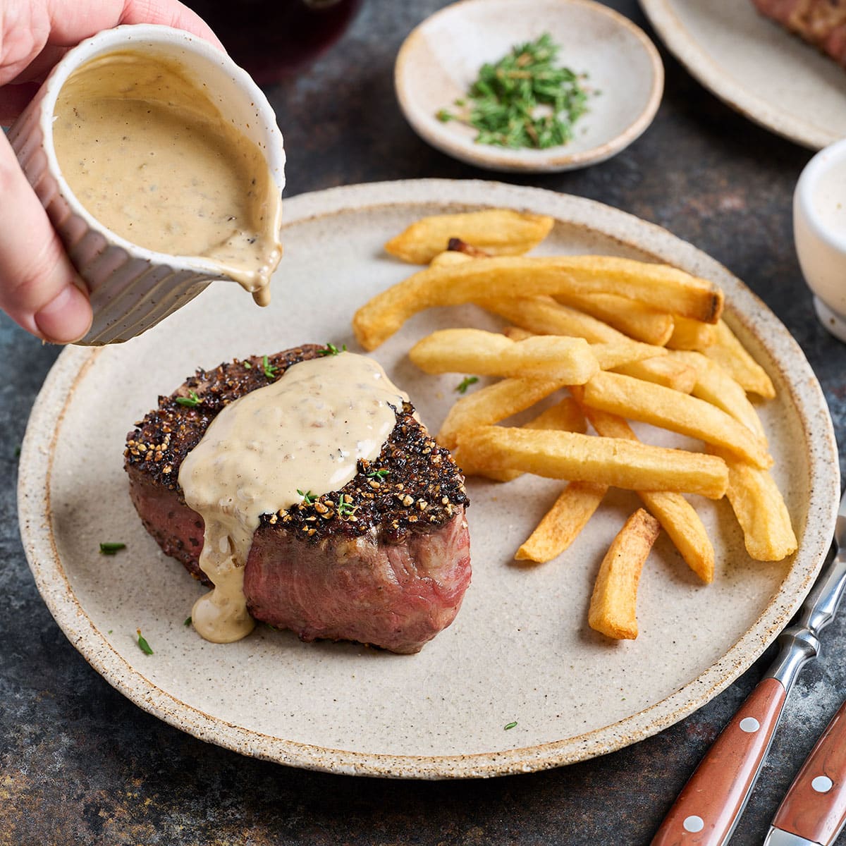 Classic steak au poivre recipe