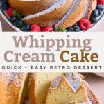 whipping cream cake pin image