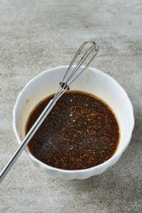 stir fry sauce in a small white bowl