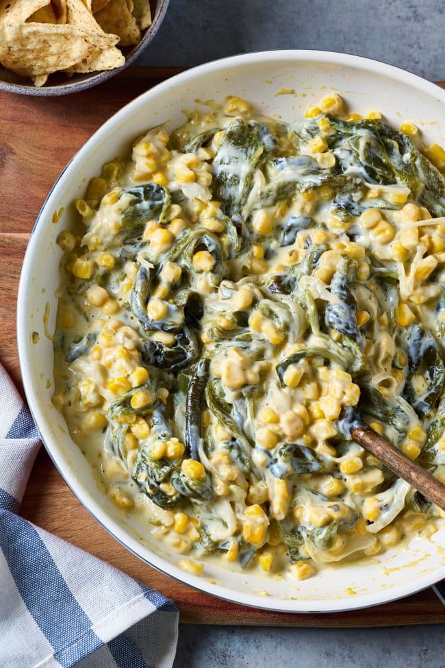Making Raja's Rajas con Crema - Lemon Blossoms