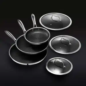 HexClad Non-Stick Skillet set with Lids