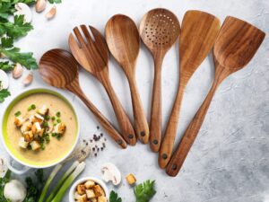 Elegant 6-Piece Wooden Spoon Set: The Perfect Kitchen Gift