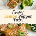 Lemon pepper tofu pin image