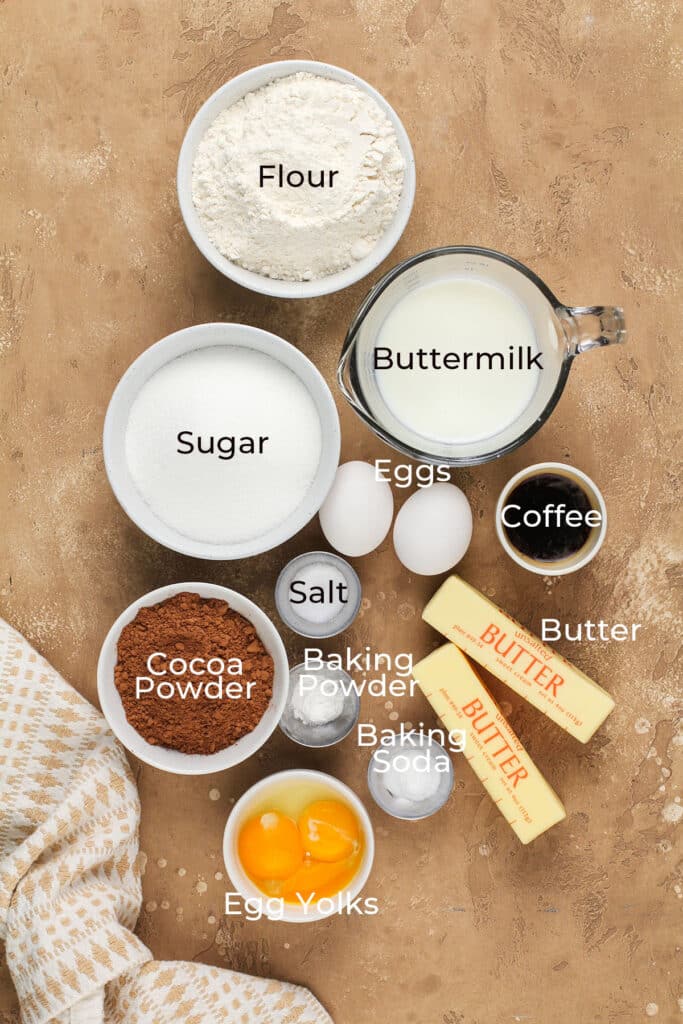 Ingredients to make Black Forest Cake