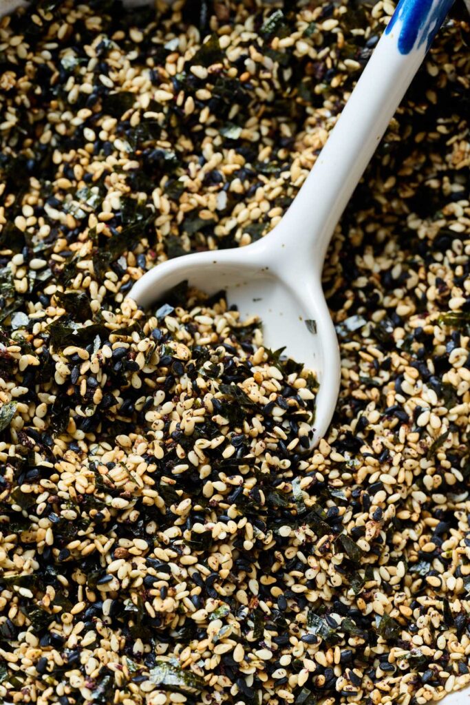 close up view of Japanese furikake condiment