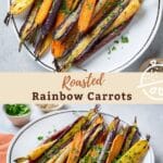 Roasted Rainbow Carrots pin image
