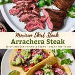 Pin image of arrachera steak