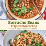 Borracho Beans Mexican drunken beans pin image