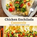 pin image for chicken enchilada casserole