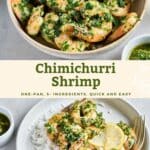 Pin image of chimichurri shrimp