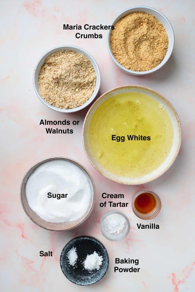 Ingredients to make Mexican Mostachon cake