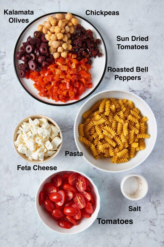 Pasta salad ingredients