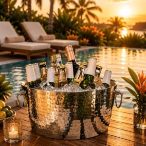 Double-Walled Insulated Stainless-Steel Beverage Tub