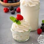 homemade whipped cream pin image