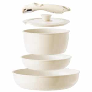 A Pots and Pans Set That Stacks Into One Cabinet Spot