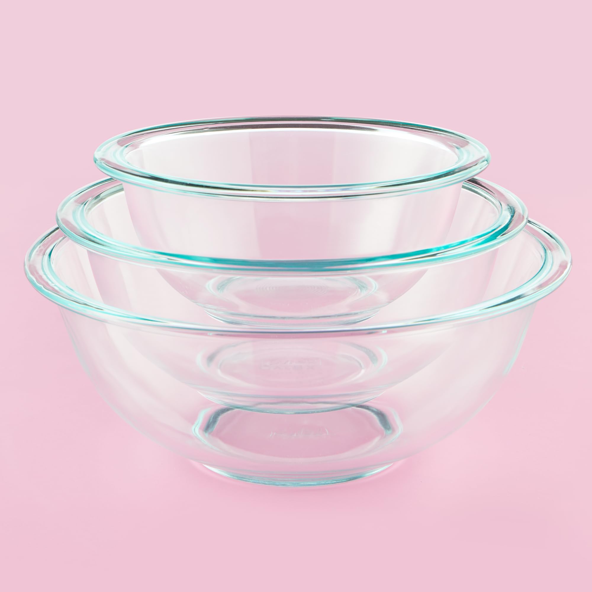Glass Mixing Bowl Set in Three Useful Sizes