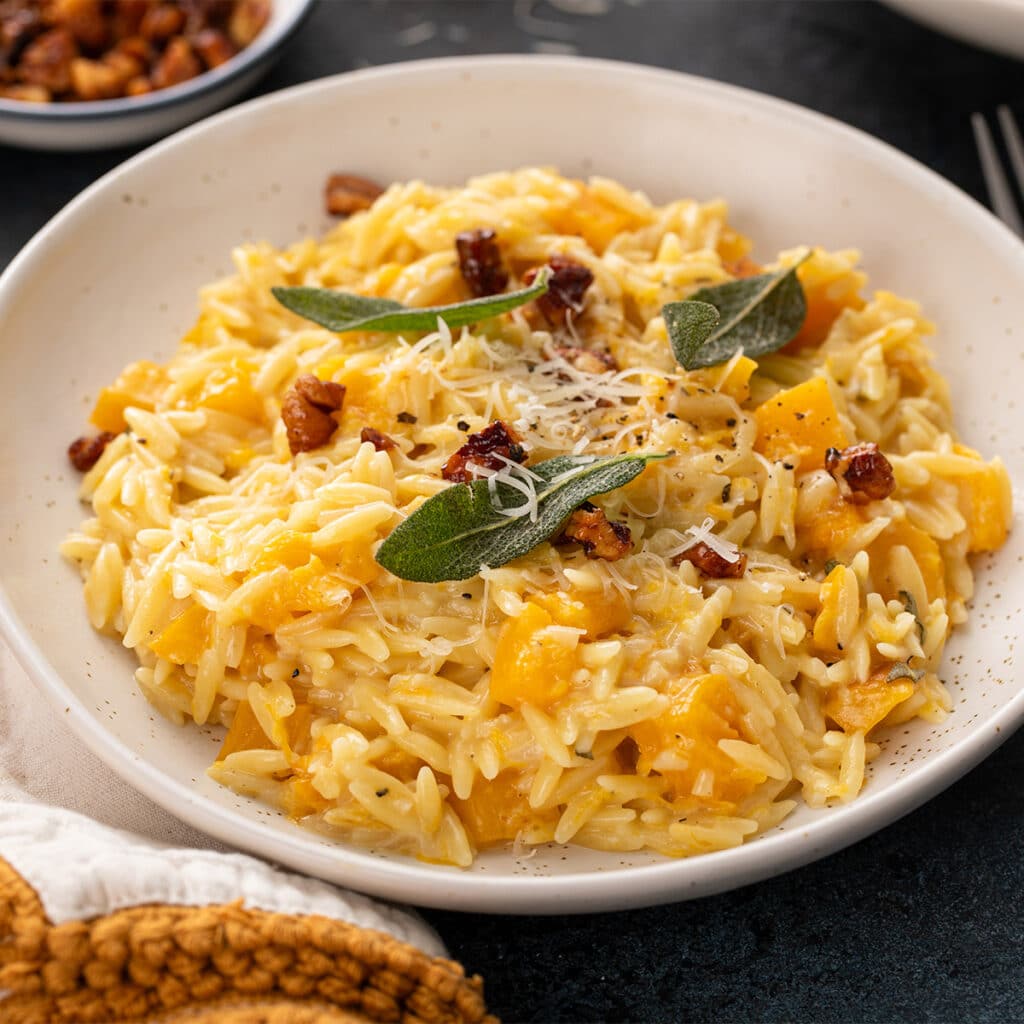Butternut Squash Orzo with Brown Butter and Sage