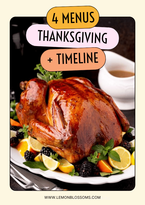 Cover of the free Thanksgiving Menu, Timeline & Recipes printable PDF